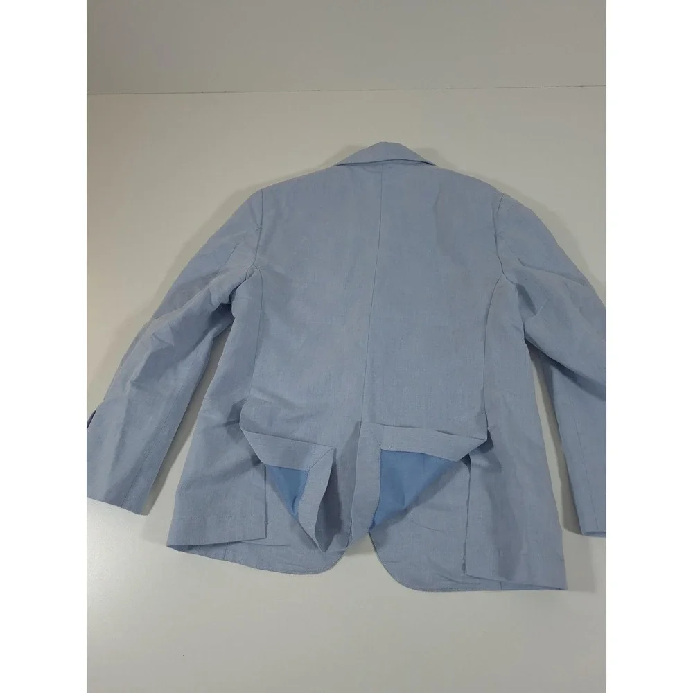Bonobos Blazer Mens 38 Short Light Blue Linen Cotton Sport Coat Casual FLAW